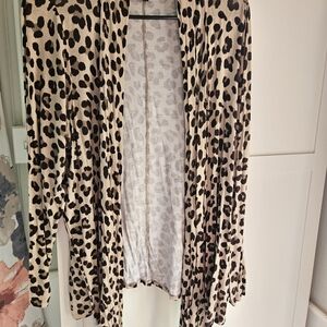 Dana Buchman Leopard Print Cardigan, 0x